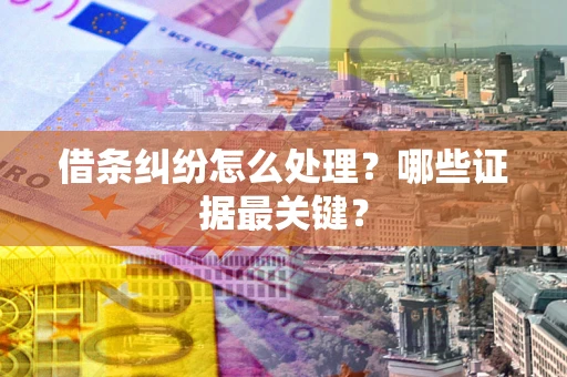 武汉借条纠纷怎么处理？哪些证据最关键？
