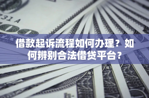 武汉借款起诉流程如何办理？如何辨别合法借贷平台？