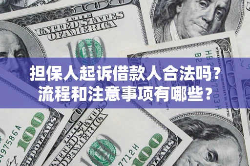 武汉担保人起诉借款人合法吗？流程和注意事项有哪些？
