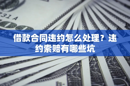 武汉借款合同违约怎么处理？违约索赔有哪些坑
