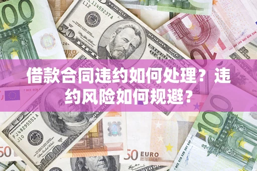 武汉借款合同违约如何处理？违约风险如何规避？