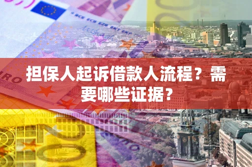 武汉担保人起诉借款人流程？需要哪些证据？