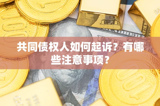 武汉共同债权人如何起诉？有哪些注意事项？