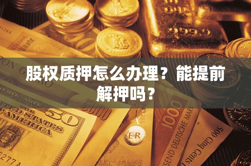 武汉股权质押怎么办理？能提前解押吗？